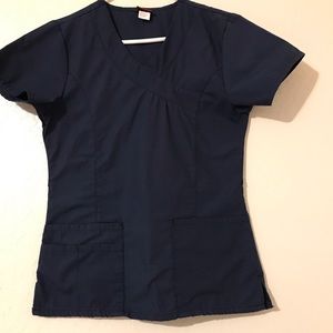 Denice navy scrub top